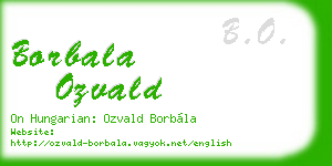 borbala ozvald business card